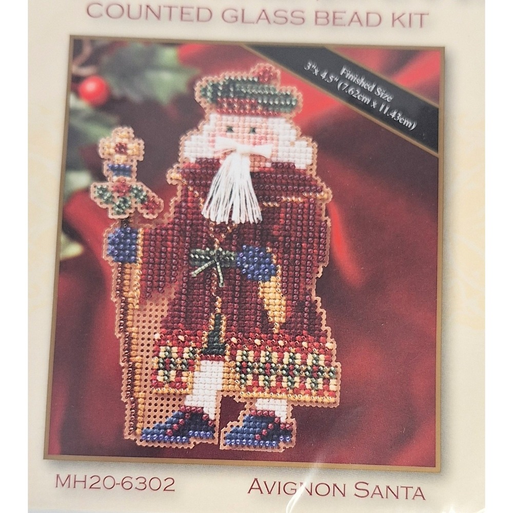 Mill Hill Medieval Santas Mh20-6302 Avignon Santa Counted Glass Bead Kit - Picture 2 of 3